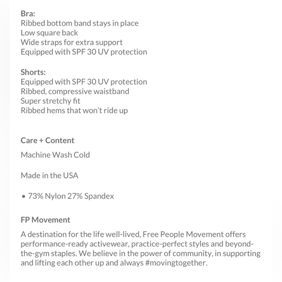 LAST SET & FINAL PRICE NEW Free People Good Karma Square Neck Bra & Shorts COMBO - Picture 7 of 7